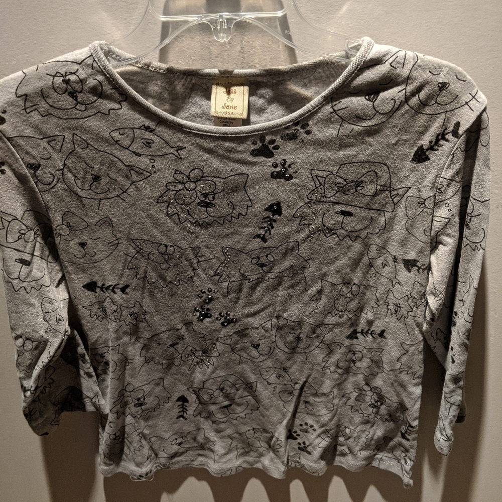 Long sleeve cat shirt